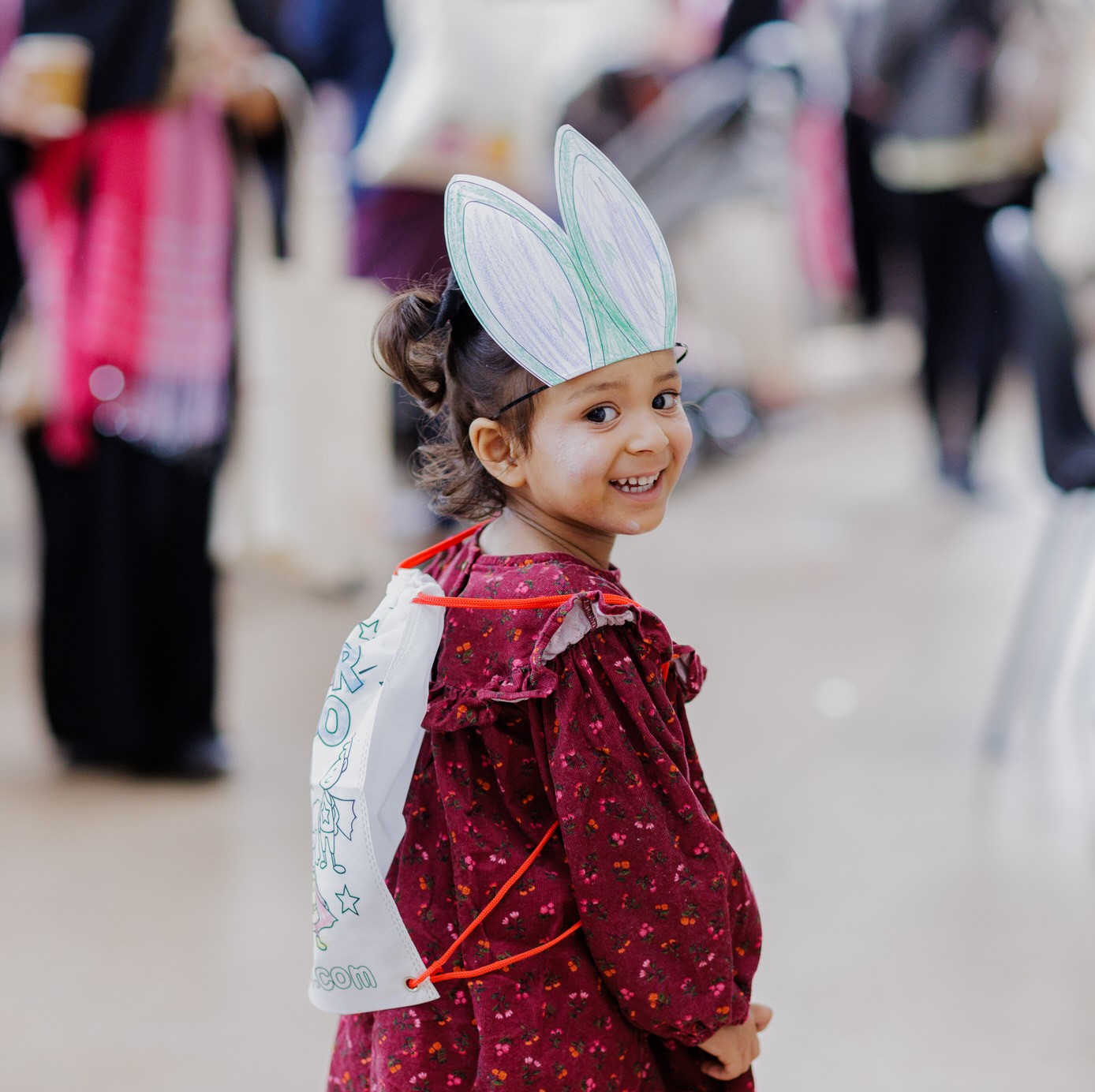 Child at a community fun event