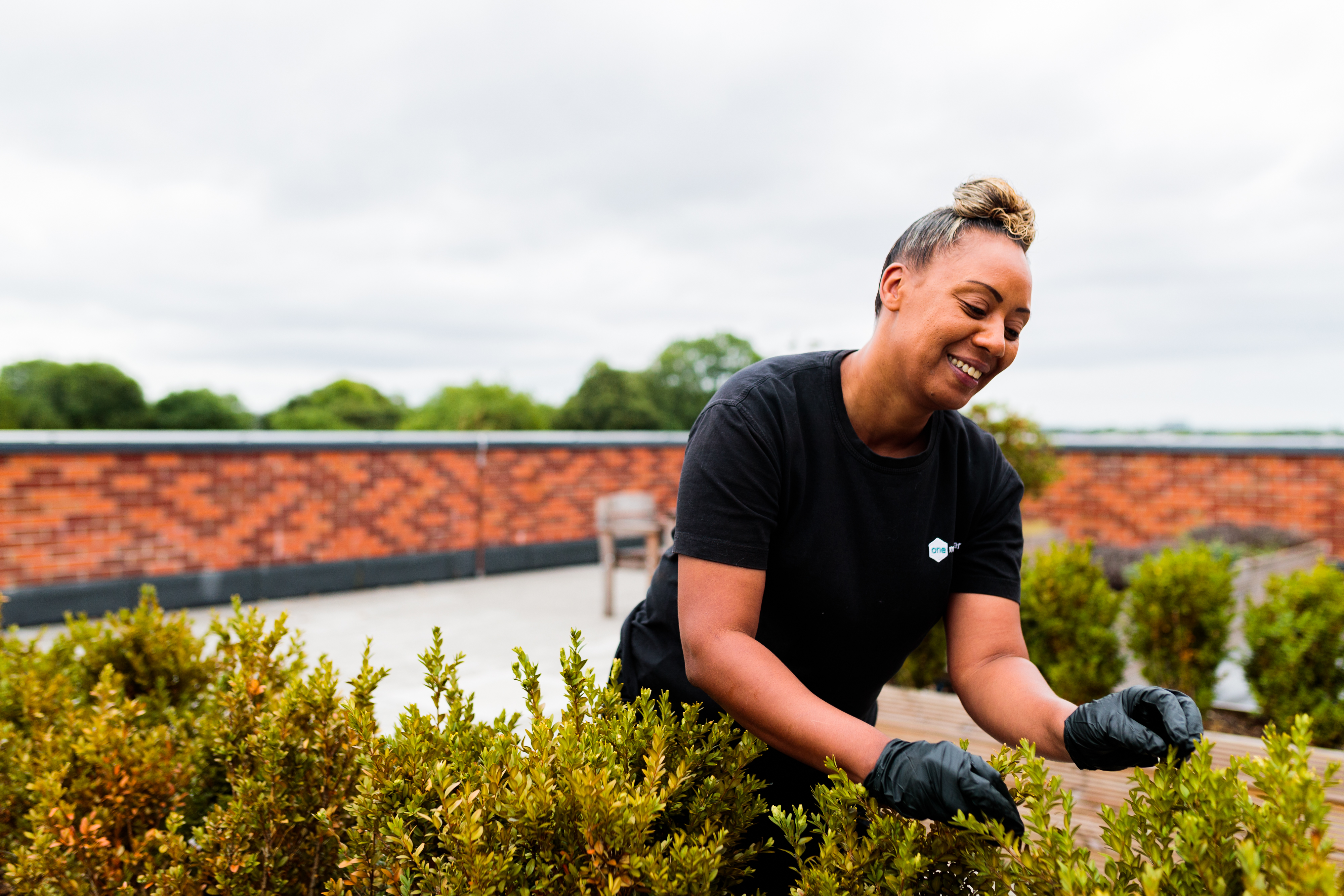 Woman doing gardening