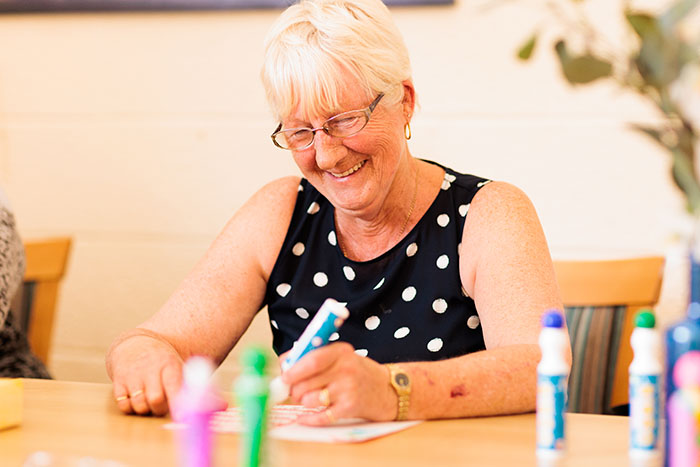 Customer playing bingo