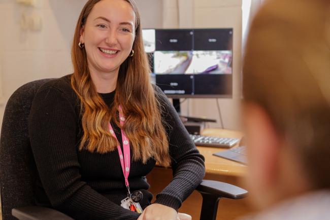 Neighbourhood Officer with customer