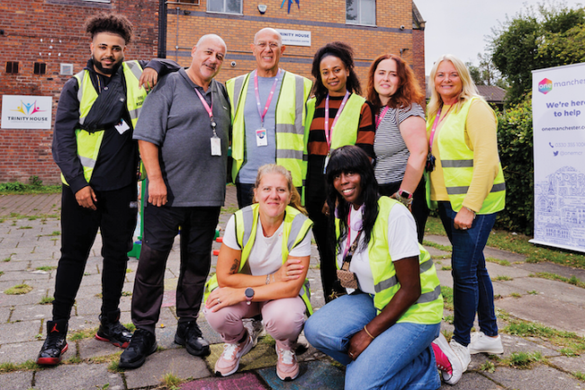 One Manchester Colleagues wearing high vis jackets