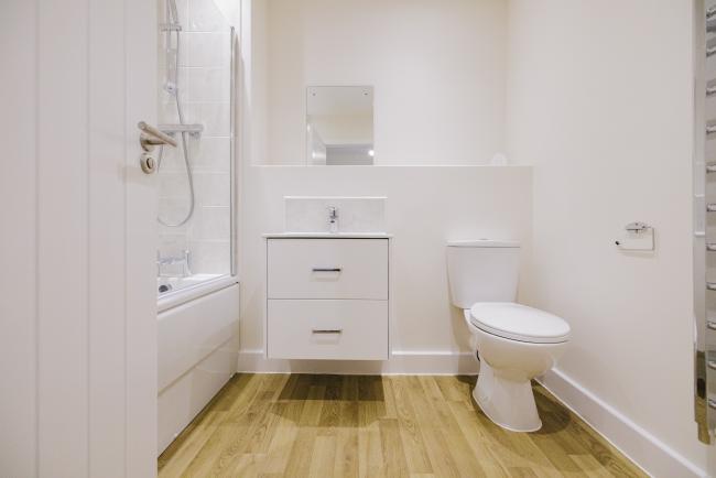 Bathroom of a property at One Manchester's, Moston Campus Development.